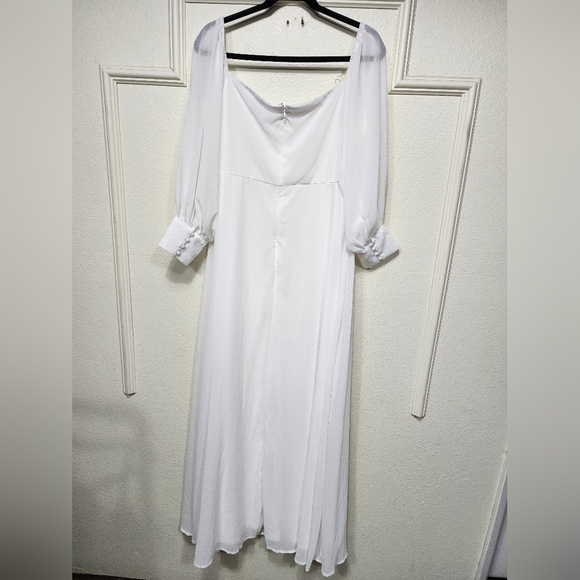 Lulus Feel the Romance White Off-the-Shoulder Maxi Dress XL Wedding Party Bride - Picture 8 of 9